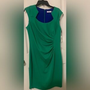 NEW! With tag Calvin Klein green Dress Women 12